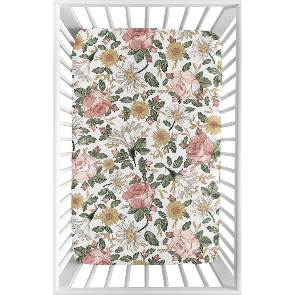 Floral Crib Sheet